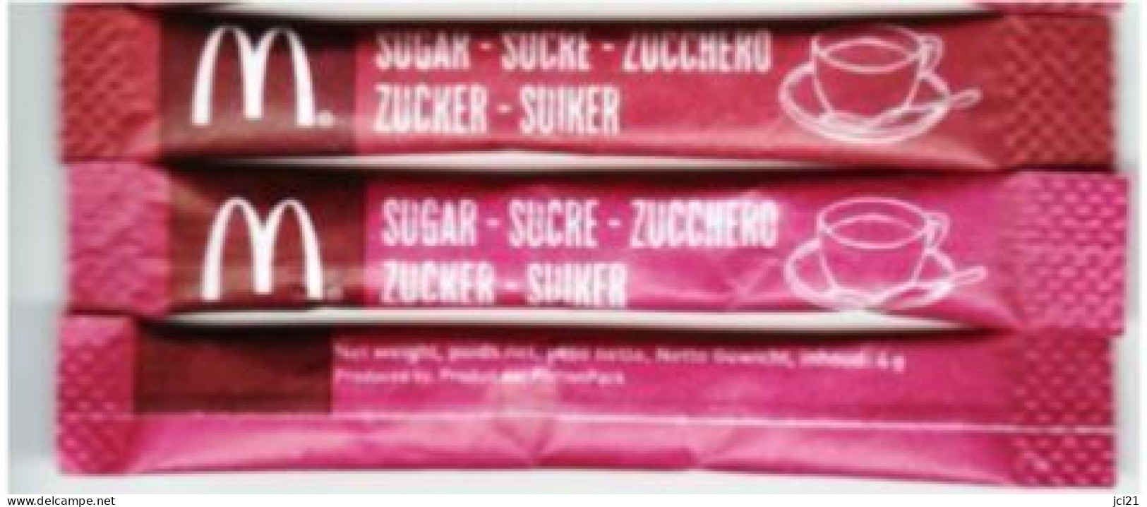 3 Sticks De Sucre " MacDonald  " Chiffre "8, 12 Et 14" [S107]_Di145 - Sugars