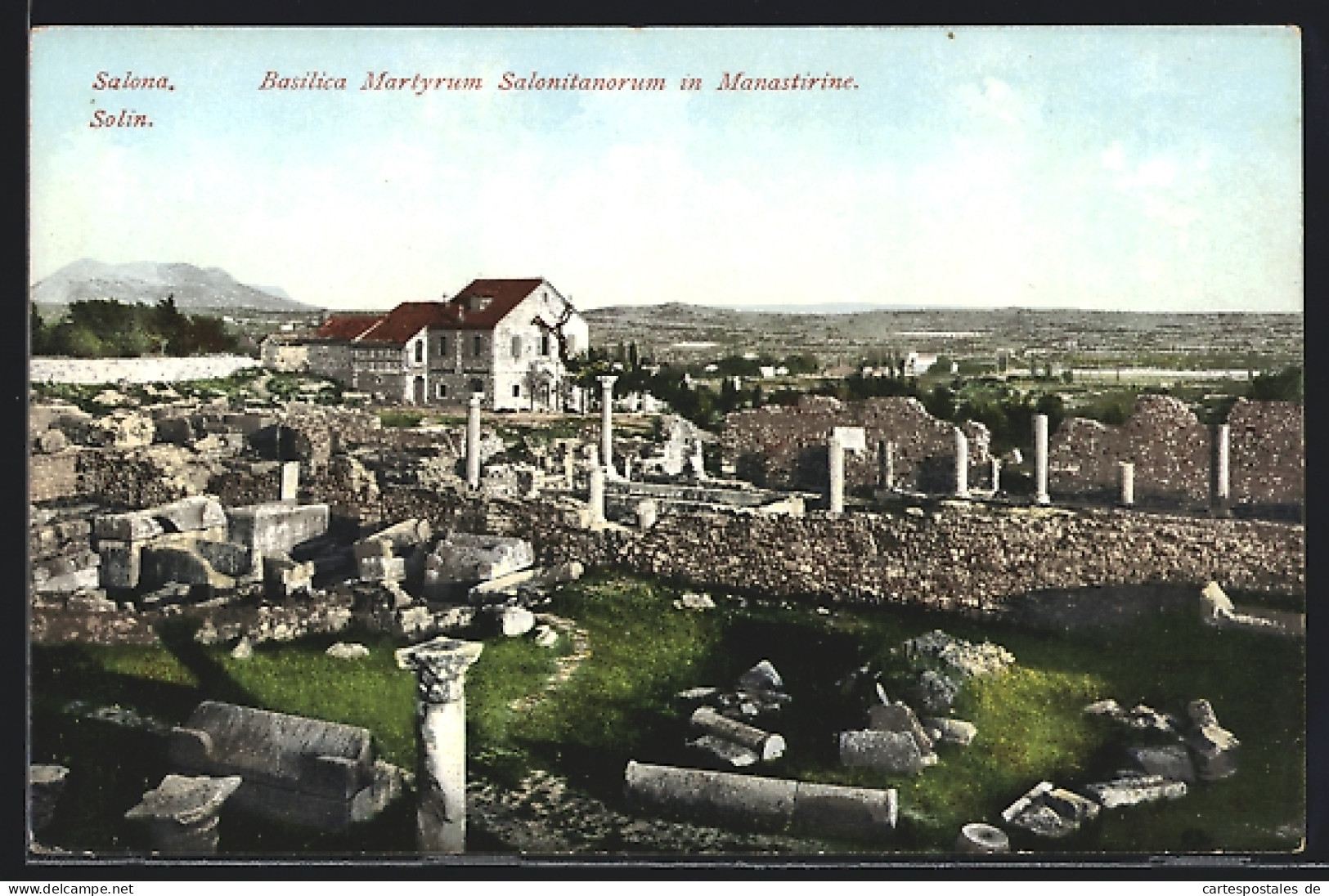 AK Salona, Basilica Martyrum Salonitanorum In Manastirine  - Kroatië