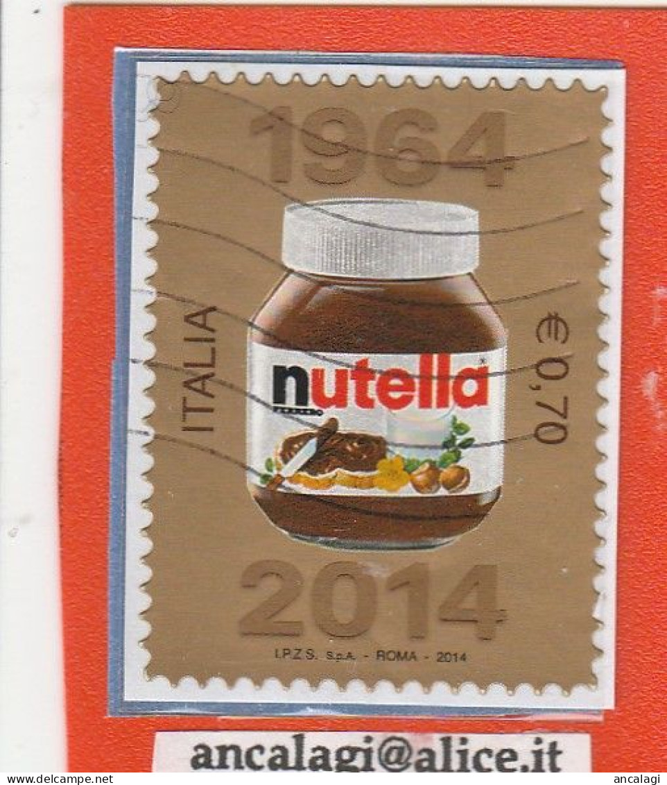 USATI ITALIA 2014 - Ref.1267 "MADE IN ITALY: Nutella" 1 Val. - - 2011-20: Usati