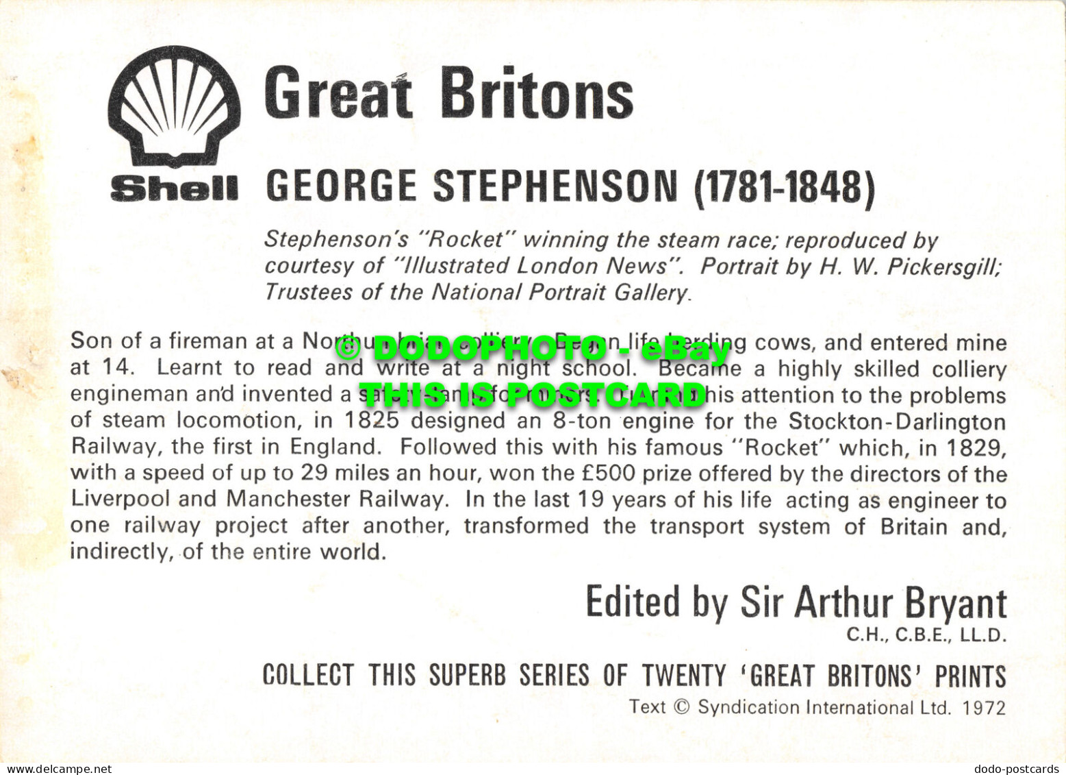 R526679 Stephenson Rocket Winning The Steam Race. Illustrated London News. Georg - Altri & Non Classificati