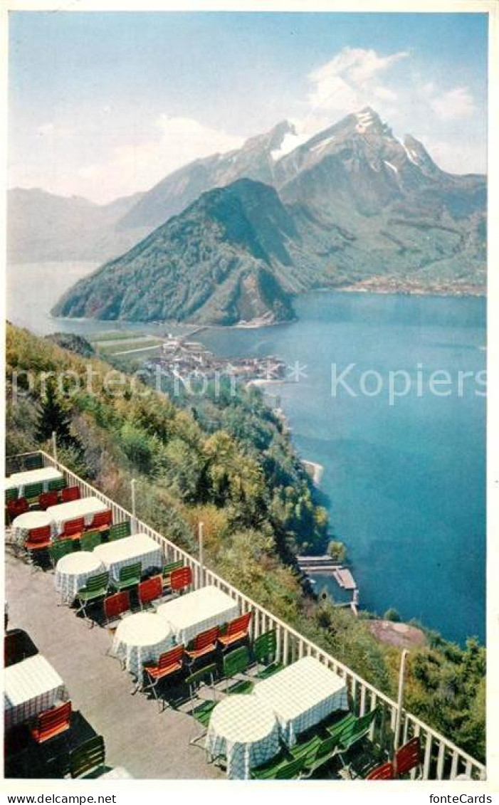 13130688 Fuerigen Panorama Blick Von Der Hotelterrasse Vierwaldstaettersee Alpen - Other & Unclassified