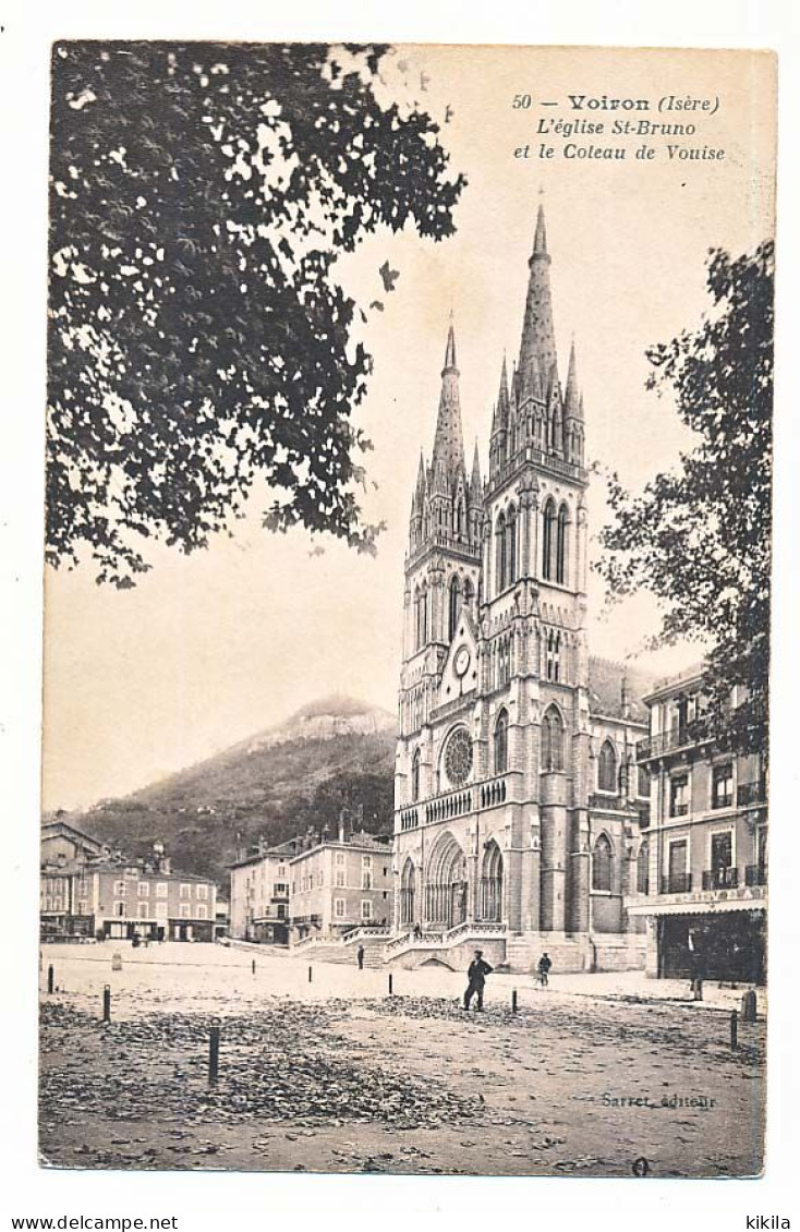 CPA 9 X 14 Isère VOIRON  L'Eglise St-Bruno Et Le Coteau De Vouise - Voiron