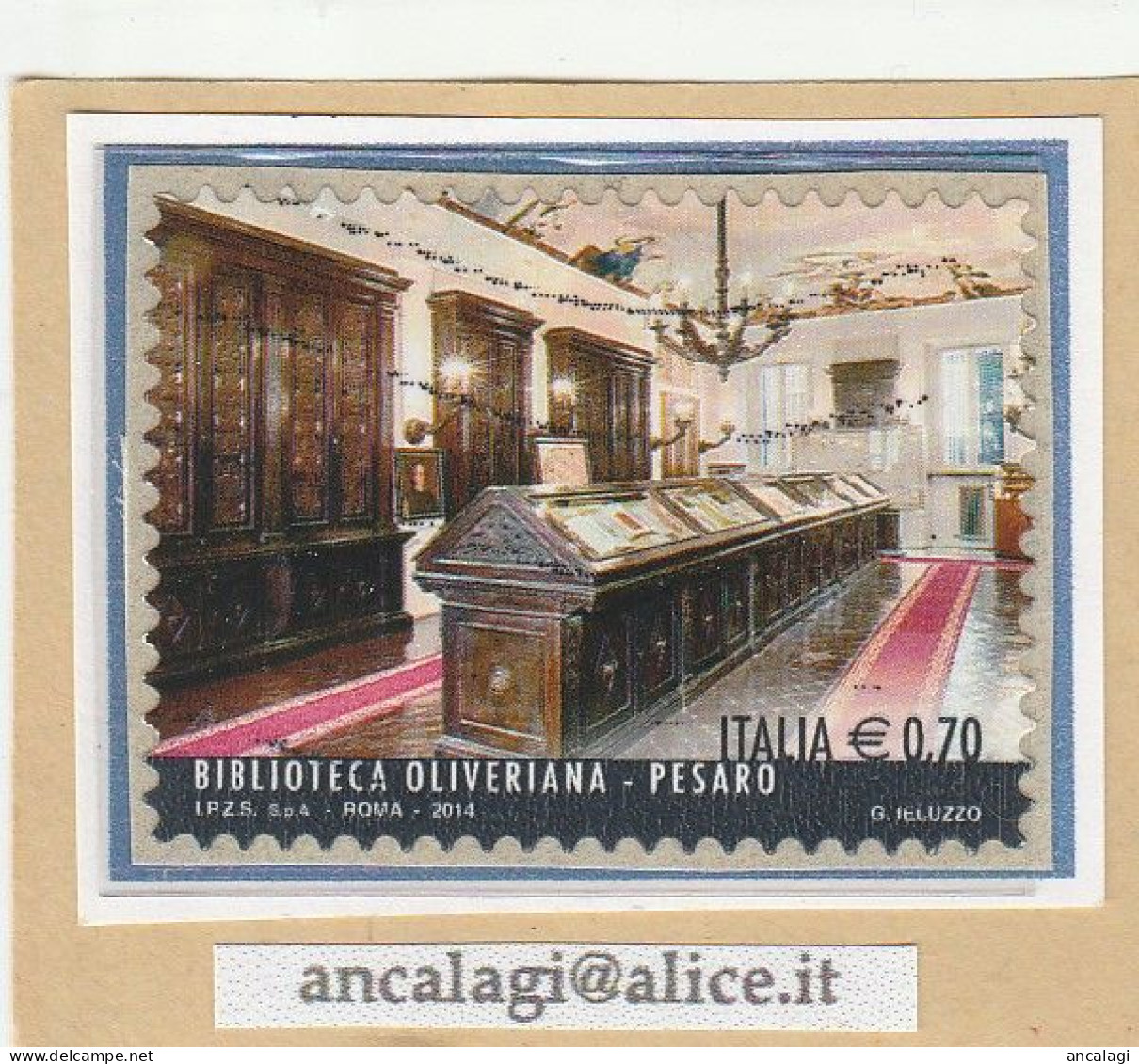 USATI ITALIA 2014 - Ref.1269A "BIBLIOTECA OLIVERIANA, PESARO" 1 Val. - - 2011-20: Used