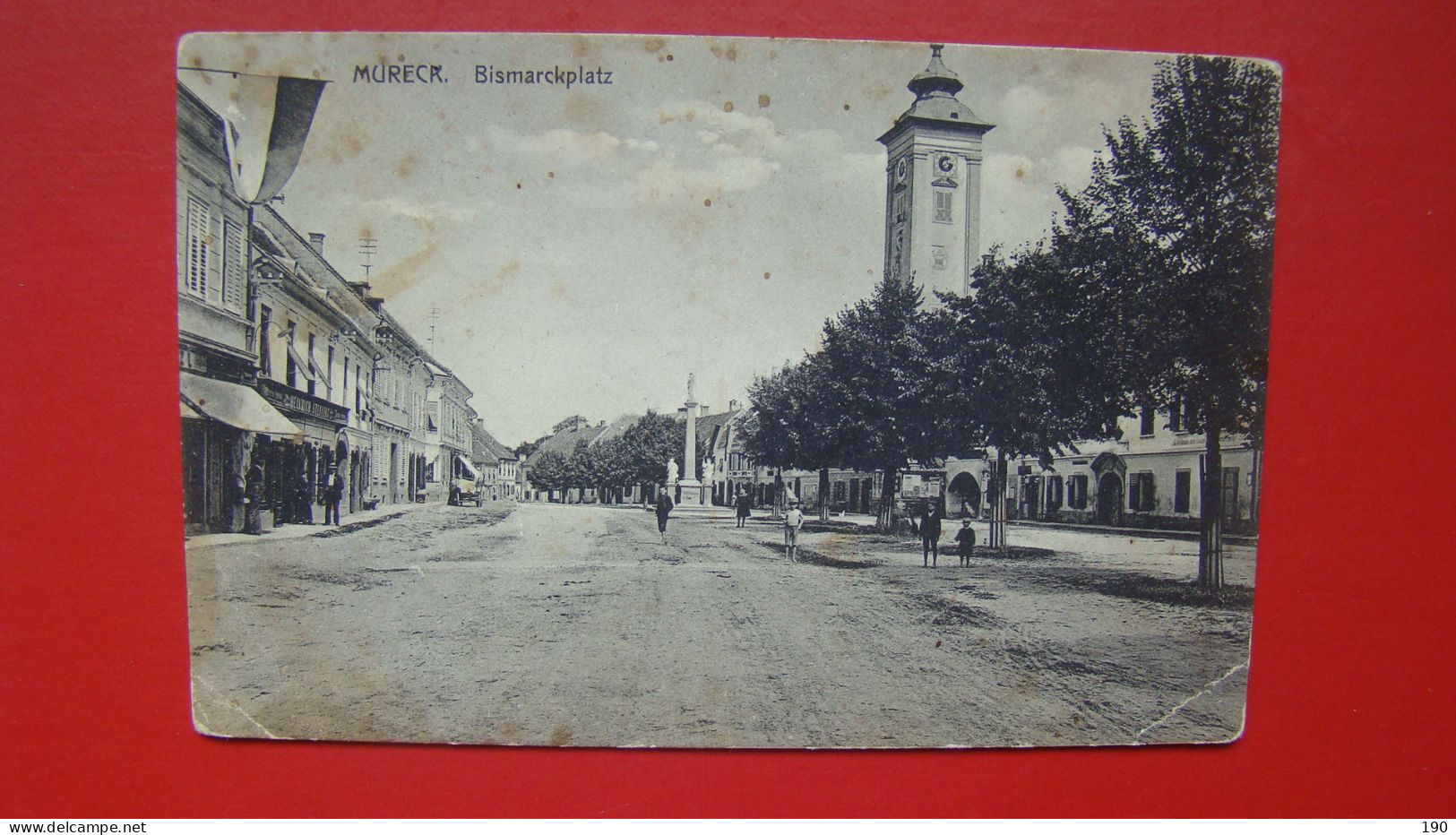 Mureck.Bismarckplatz.Zensuriert Militarzensur Marburg. - Mureck