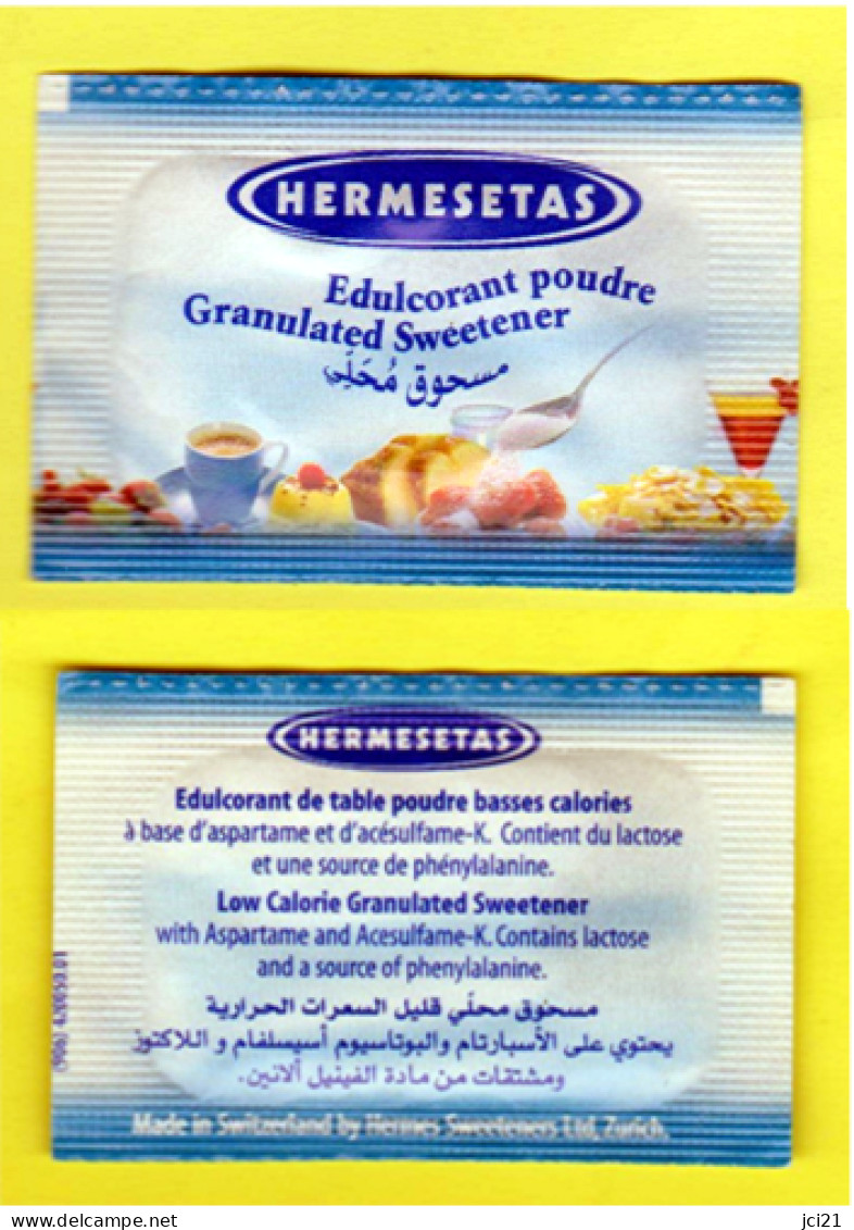 Sachet D'édulcorant " HERMESETAS " [sucre] (scan Recto-verso) [S004]_Di602 - Suiker