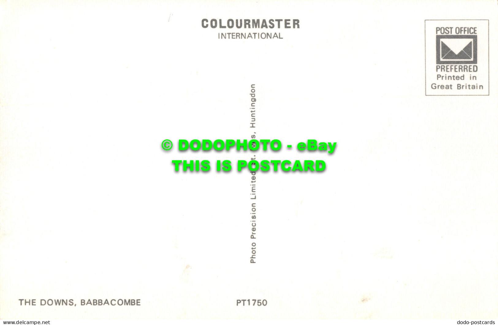 R526245 The Downs. Babbacombe. Colourmaster International. Precision. PT1750 - World