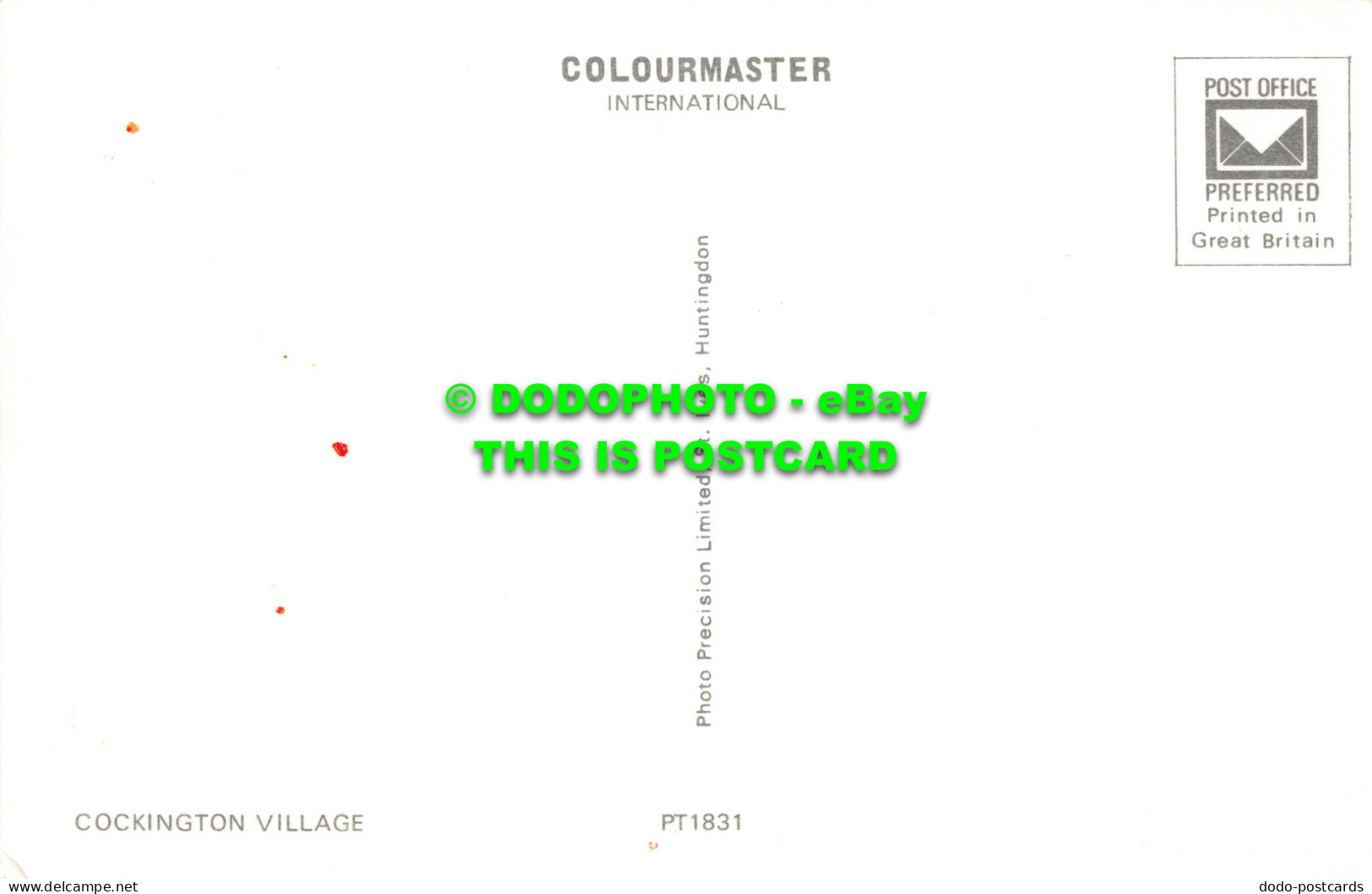 R526248 Cockington Village. PT1831. Precision. Colourmaster International - World