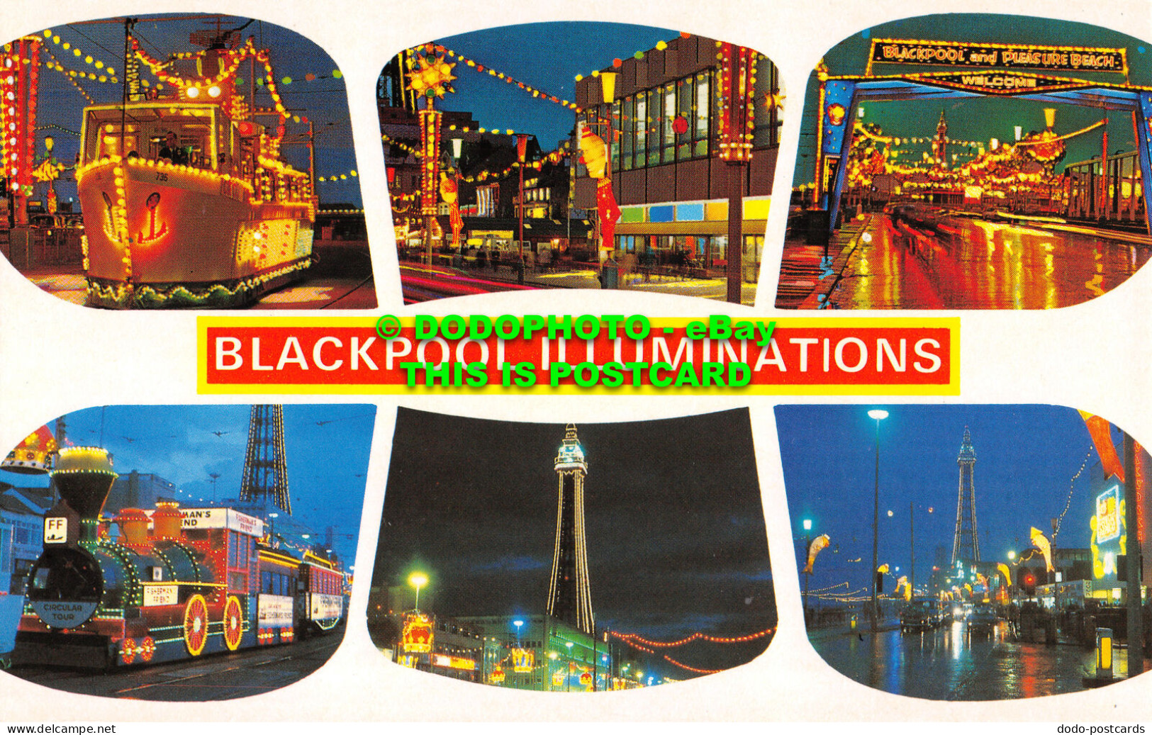 R526713 Blackpool Illuminations. Bamforth. Color Gloss View Series. Multi View - World