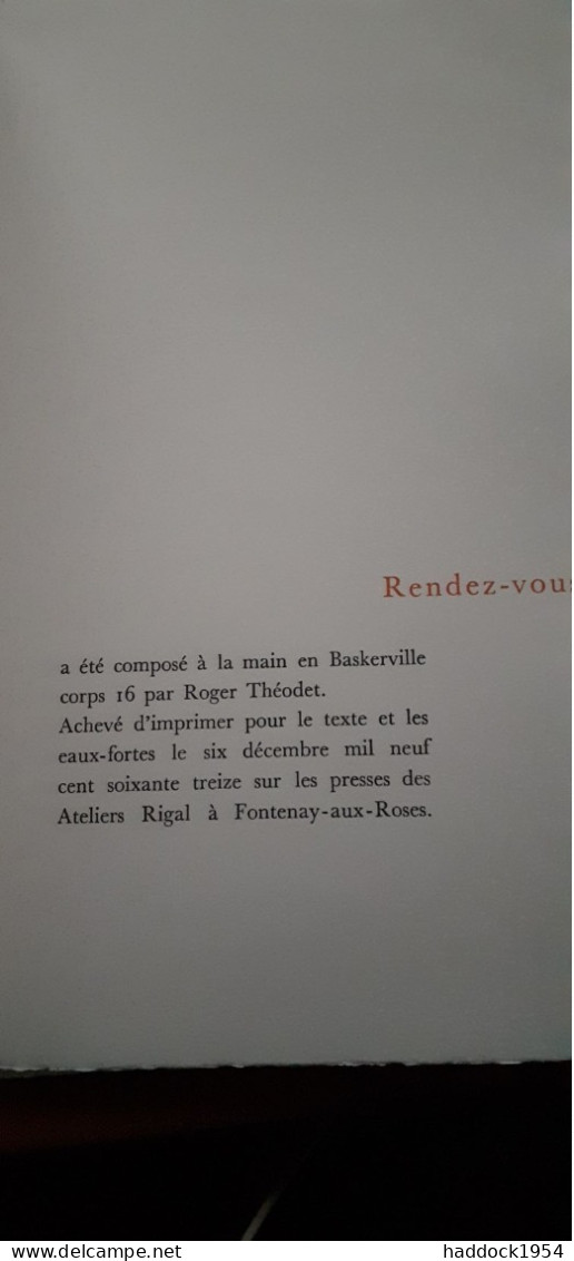 rendez-vous ! PHILIPPE SOUPAULT  LUDMILLA BALFOUR les impénitents 1973