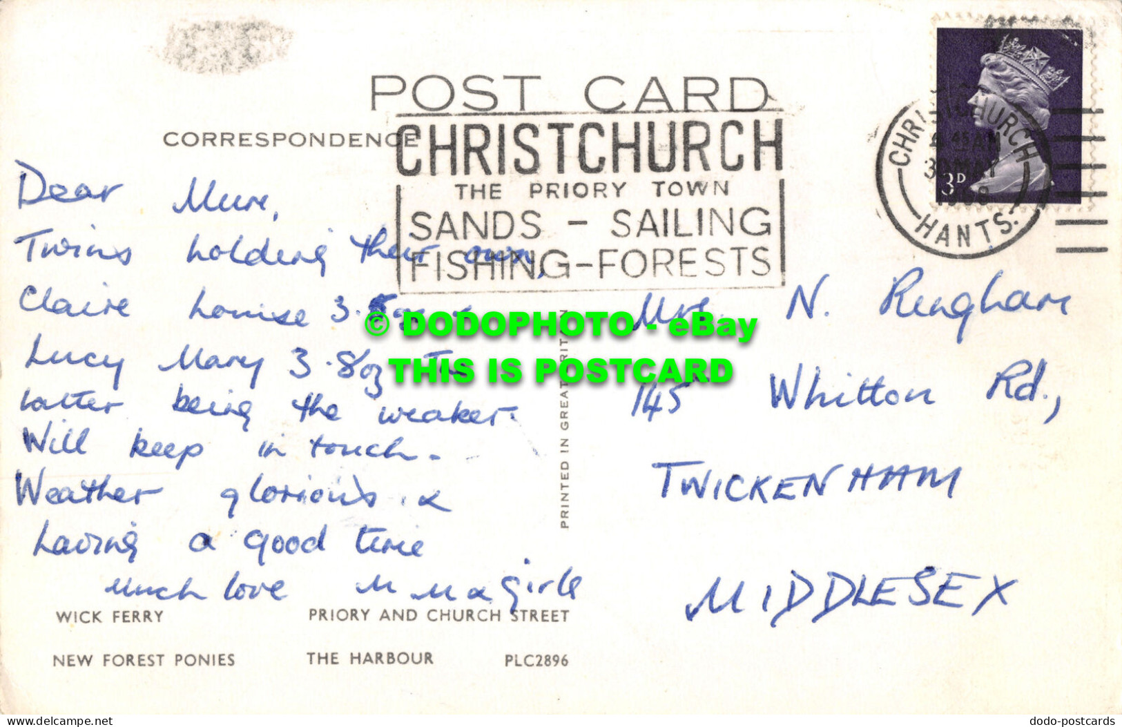 R526252 Christchurch. PLC2896. 1968. Multi View - World