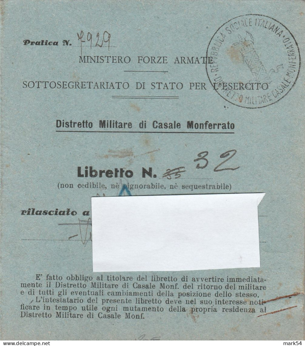 E 351 Vignale Monferrato (Alessandria) Frazionario 1-266 Del 1945 - Storia Postale