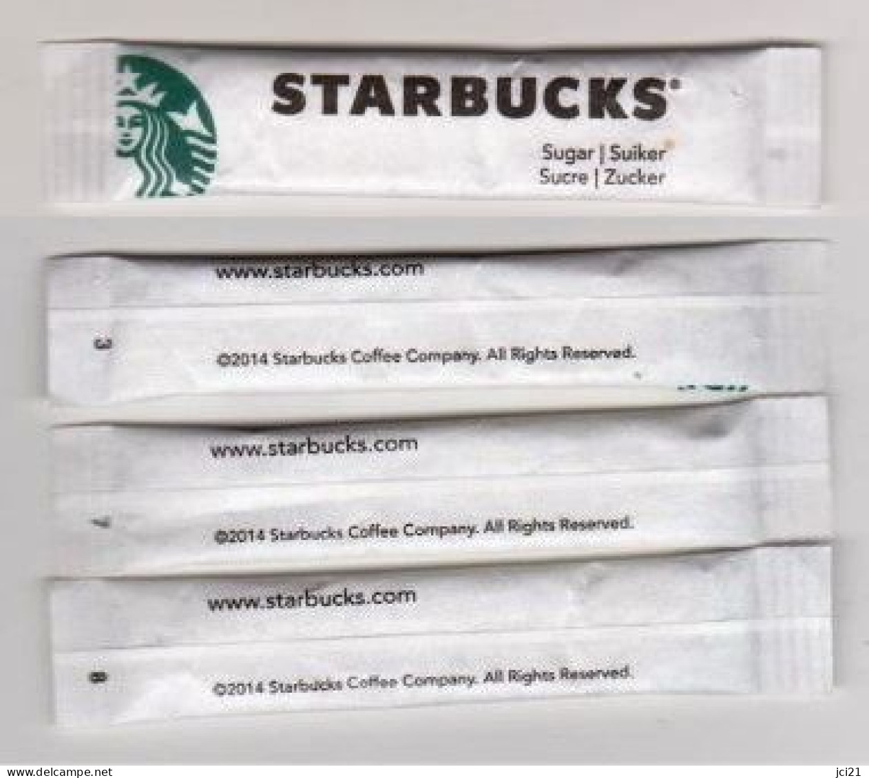 3 Sachets Stick Sucre " STARBUCKS " (S311) _Di509 - Suiker