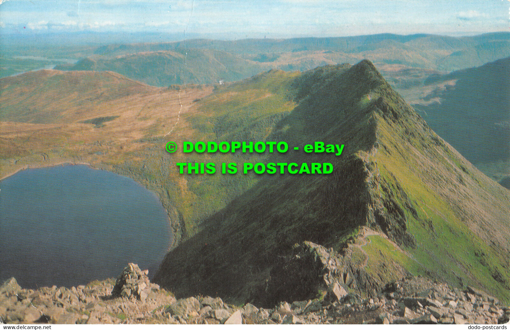 R526720 The English Lakes. Striding Edge And Red Tarn. Helvellyn. Sanderson And - World