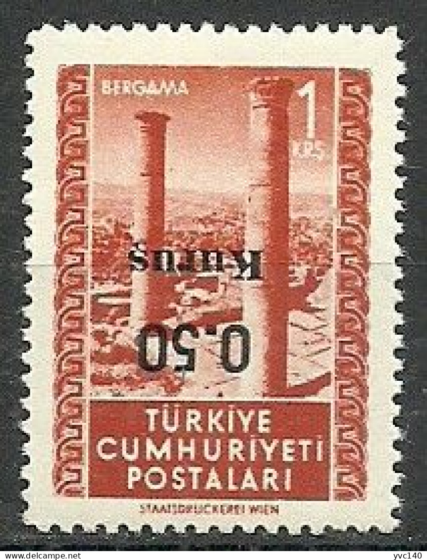 Turkey; 1952 Surcharged Postage Stamp ERROR "Inverted Surcharge" - Ungebraucht
