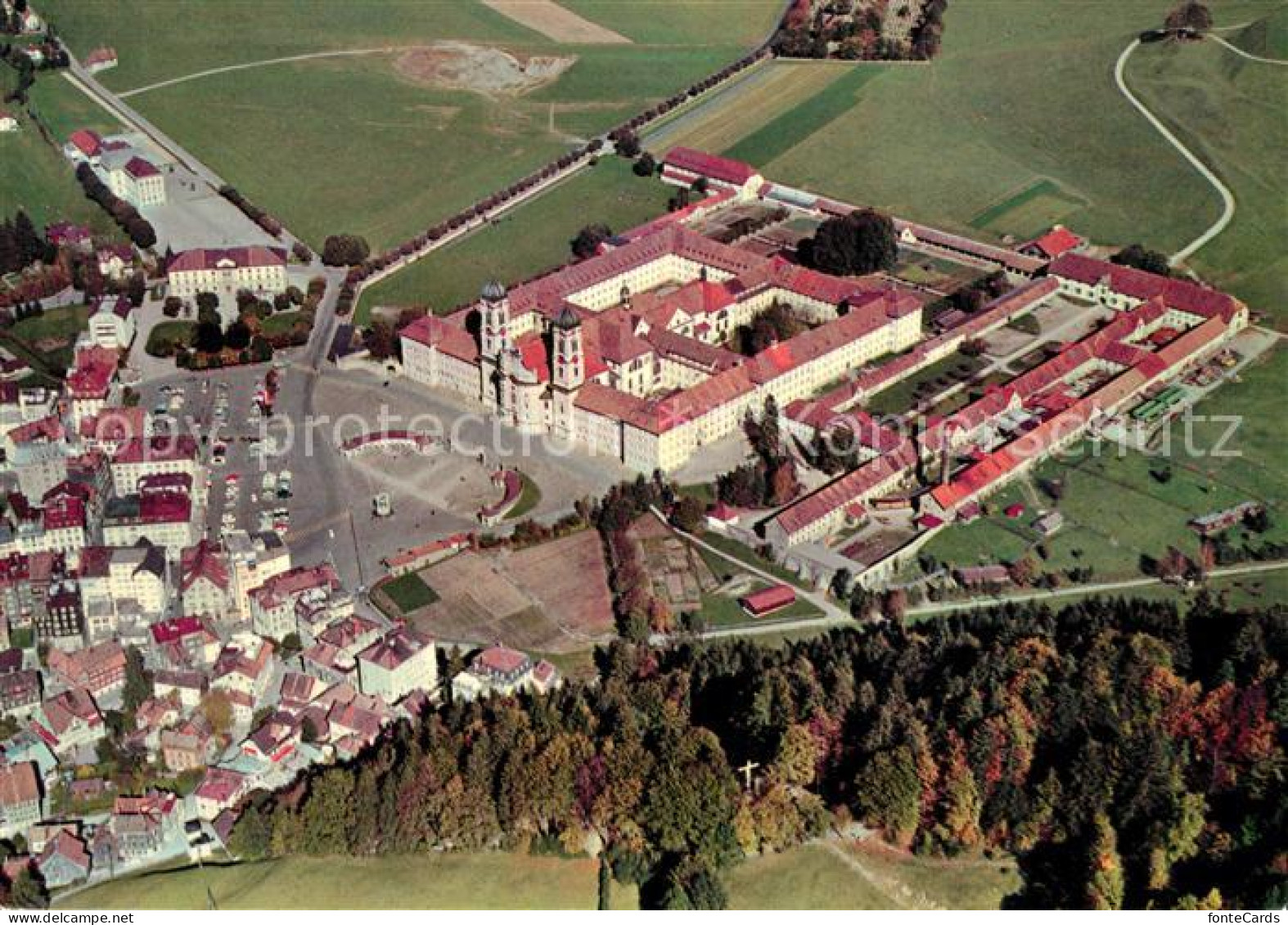 13124163 Einsiedeln SZ Fliegeraufnahme Kloster Einsiedeln - Andere & Zonder Classificatie