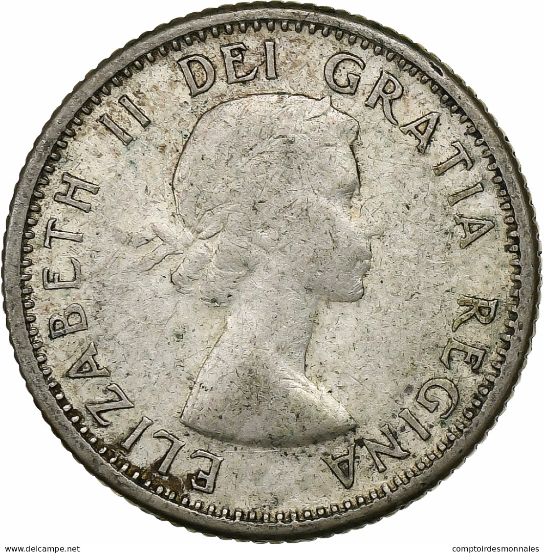 Monnaie, Canada, Elizabeth II, 10 Cents, 1956, Royal Canadian Mint, Ottawa, TB+ - Canada