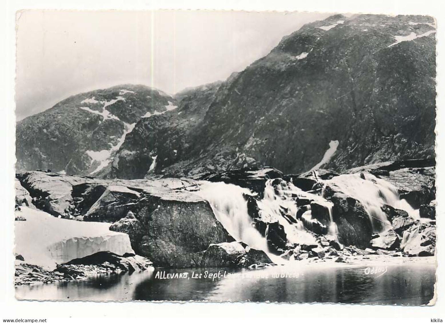 CPSM Dentelée 10.5 X 15 Isère ALLEVARD, Les SEPT-LAUX, Cascade Du Breda Cliché Oddoux - Allevard