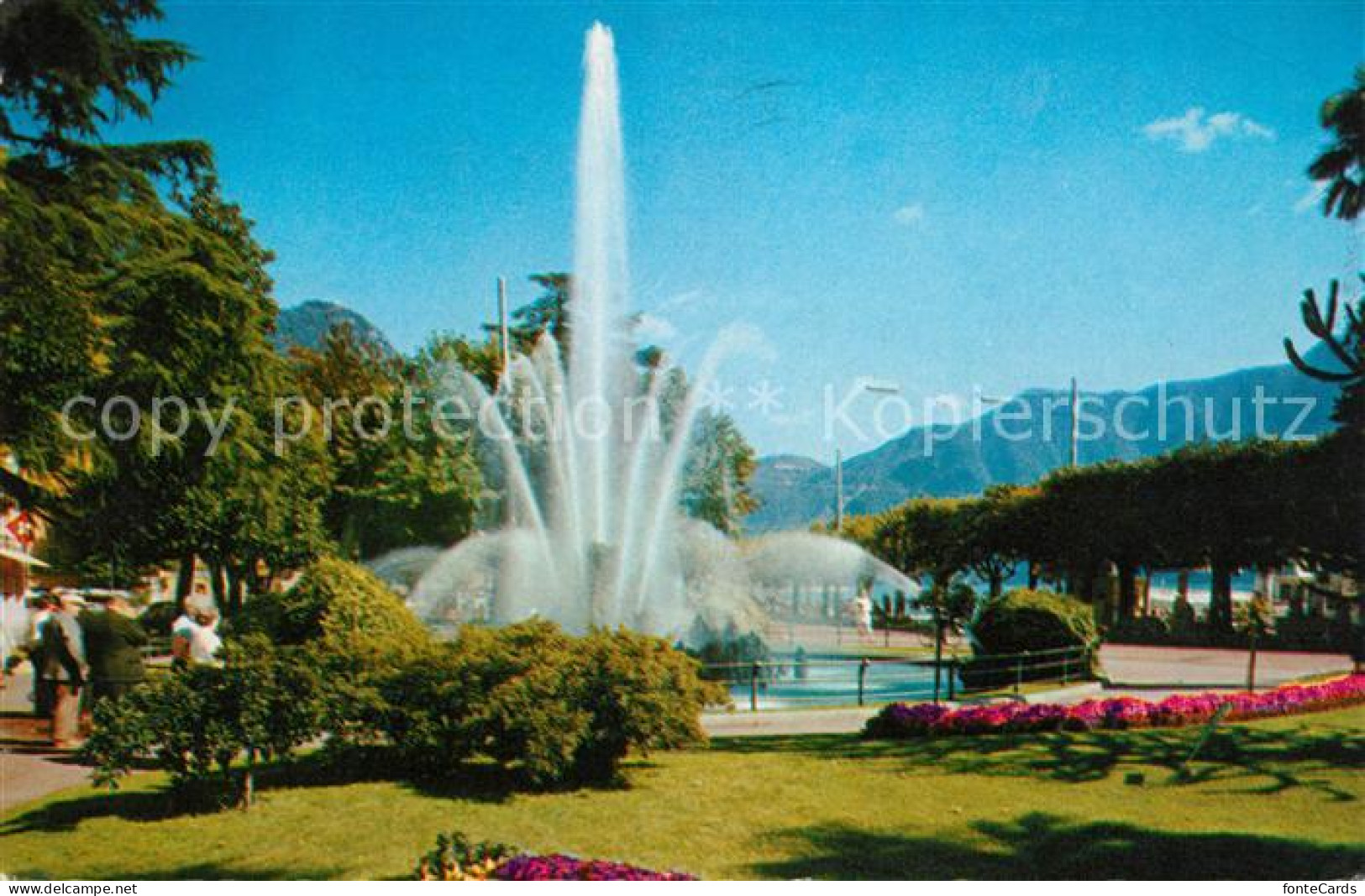 13122448 Lugano Lago Di Lugano Il Giardino E Fontana Lugano Lago Di Lugano - Other & Unclassified