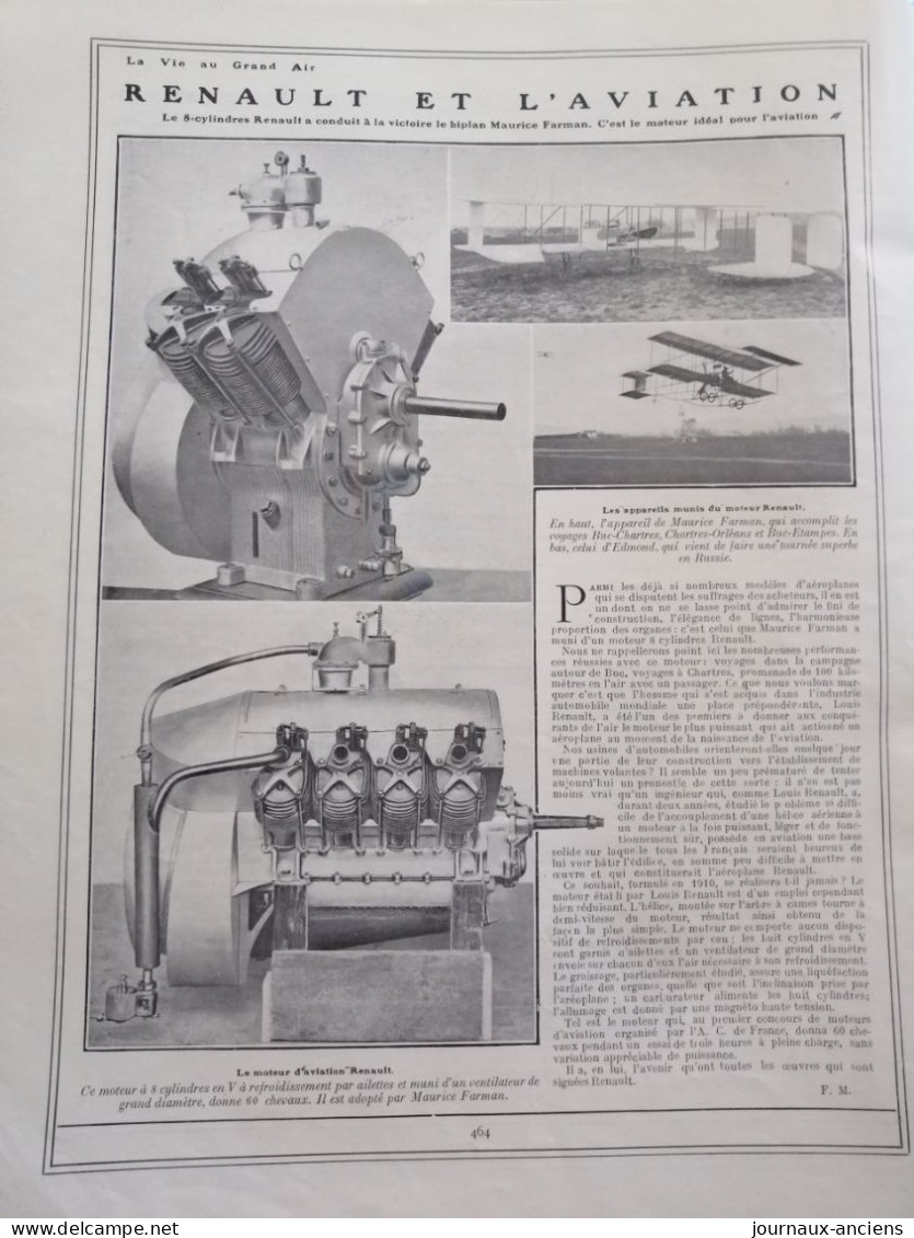 1910 UN AN D'AVIATION - BETHENY - ROUEN - MOURMELON - ÉQUIPES FARMAN = SOMMER = VOISIN = BLERIOT = NIEUPORT - ETC....