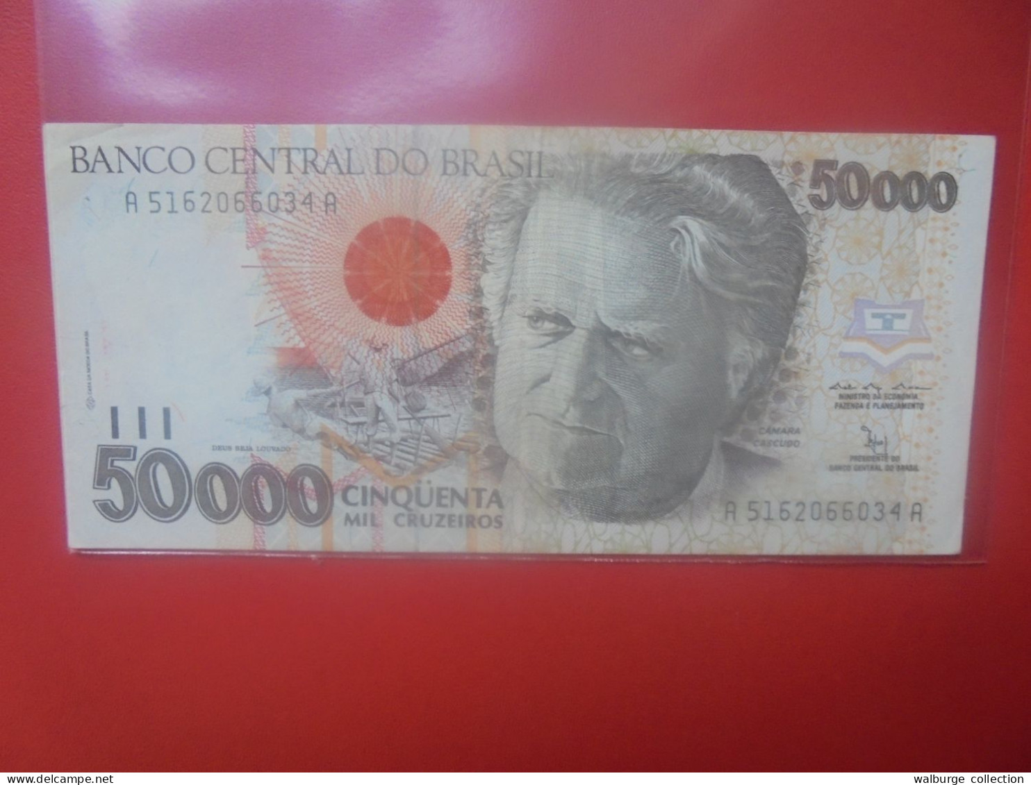 BRESIL 50.000 CRUZEIROS 1992 Circuler (B.33) - Brasilien