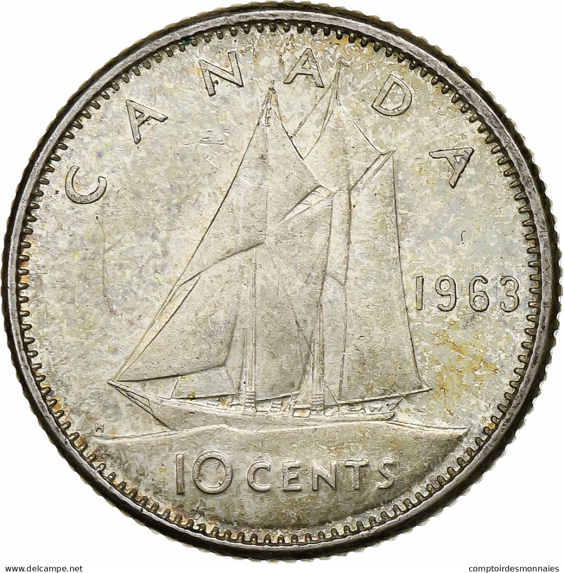 Canada, Elizabeth II, 10 Cents, 1963, Royal Canadian Mint, Argent, SUP, KM:51 - Canada