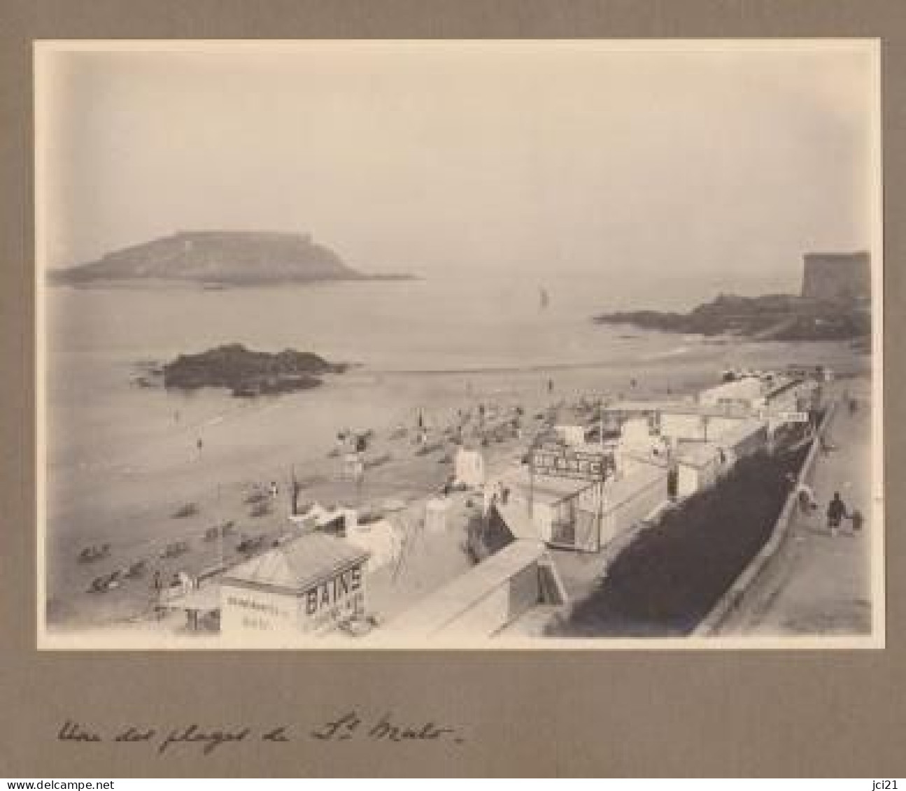 2 PHOTOS ORIGINALES " Une Des Plages De ST MALO Et Vue Sur Les Remparts De ST MALO " 1928/29 _PHOT092A ET B - Lieux