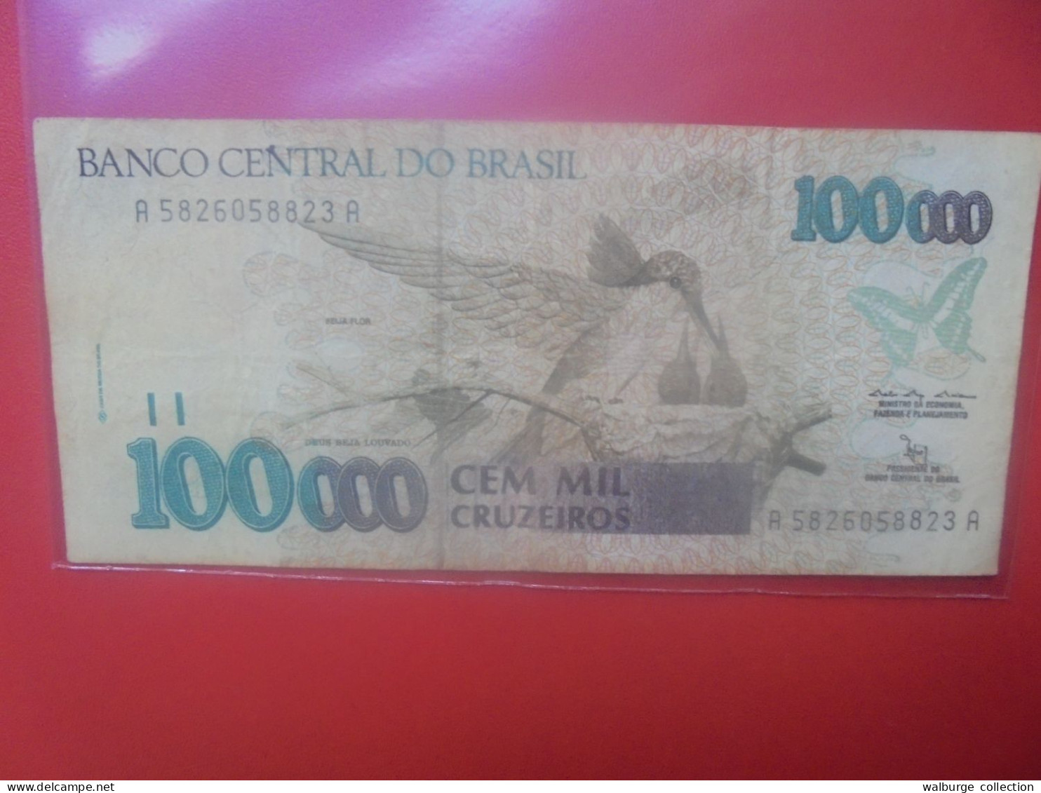 BRESIL 100.000 CRUZEIROS 1992-93 Circuler (B.33) - Brazil