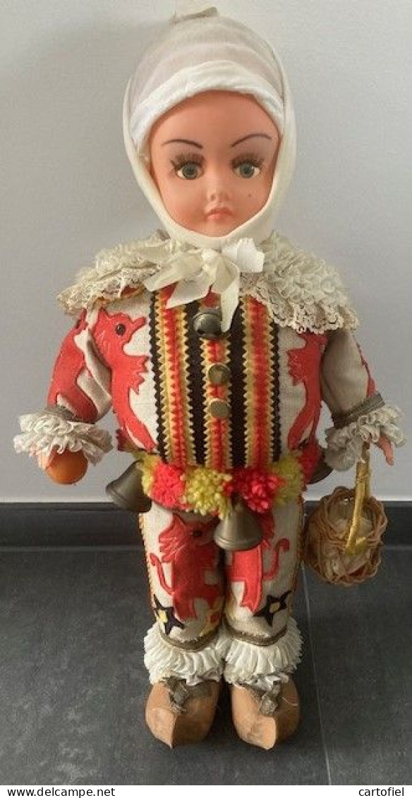 BINCHE-GILLE DE BINCHE EN GRAND TENUE-VINTAGE-GRANDE POUPEE+- 50 CM-FOLKLORE-TROUVAILLE DE GRENIER-VOYEZ LES 12 PHOTOS - Binche