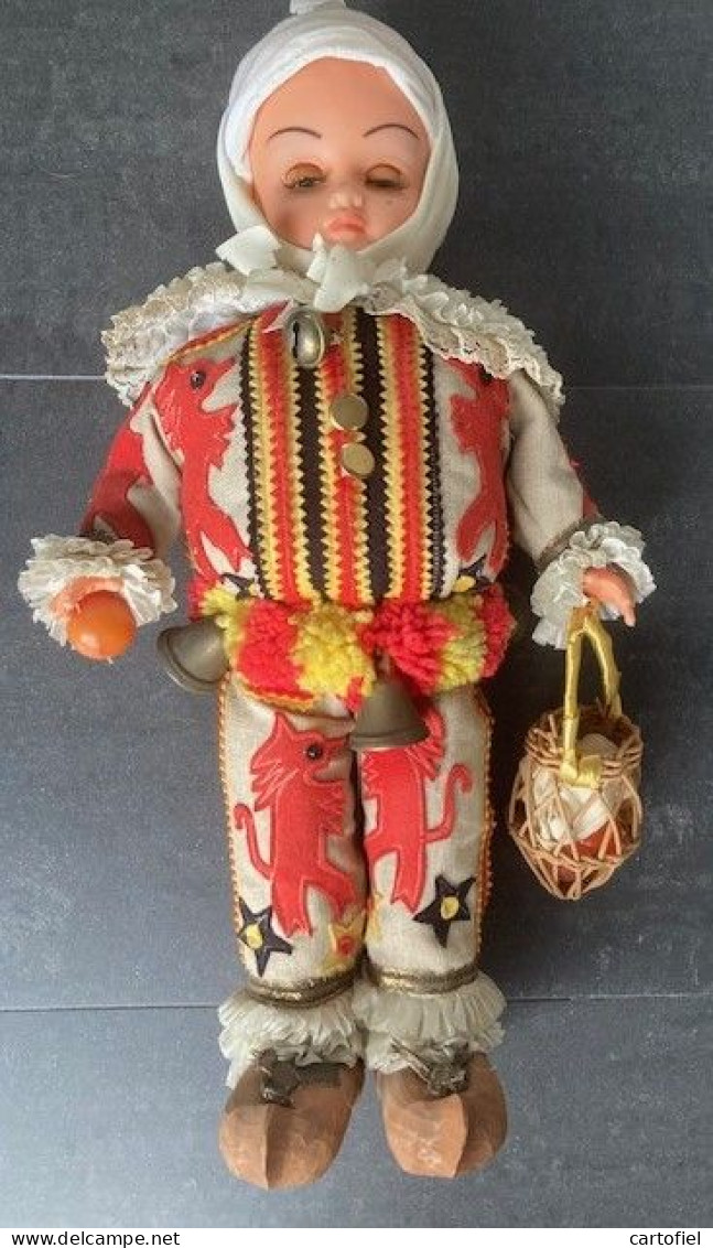 BINCHE-GILLE DE BINCHE EN GRAND TENUE-VINTAGE-GRANDE POUPEE+- 50 CM-FOLKLORE-TROUVAILLE DE GRENIER-VOYEZ LES 12 PHOTOS - Binche