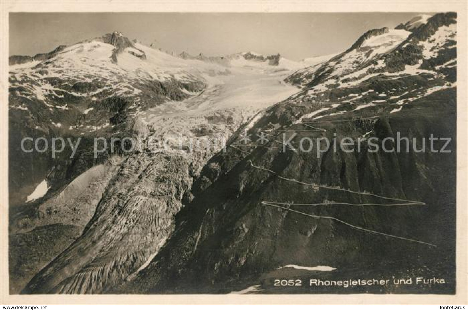 13116300 Rhonegletscher Glacier Du Rhone Mit Furka Rhone Rhone - Autres & Non Classés
