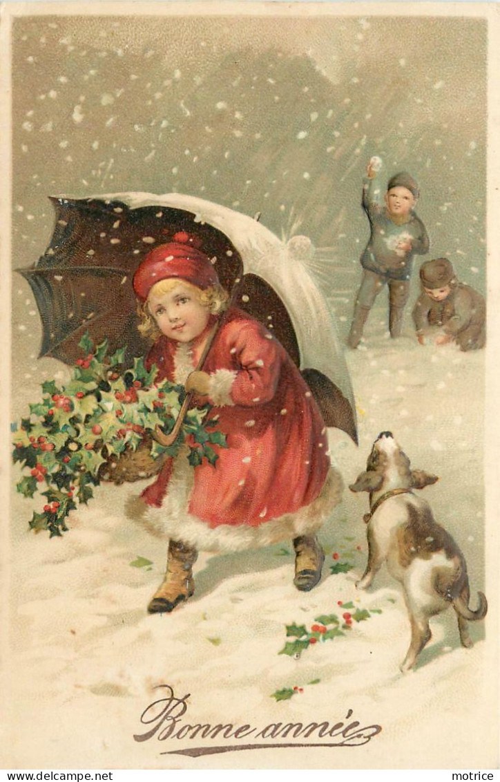 BONNE ANNEE - Enfants, Décor Hivernal. - New Year