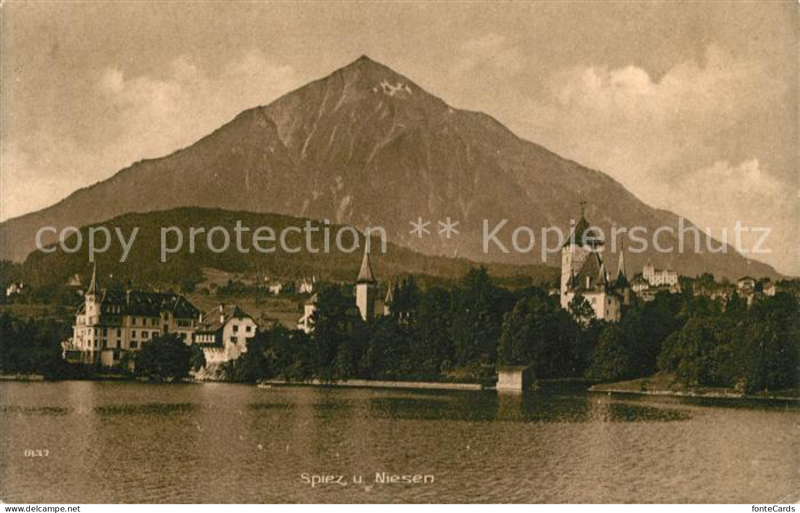 13114788 Spiez BE Ansicht Vom Thunersee Blick Auf Niesen Spiez - Autres & Non Classés