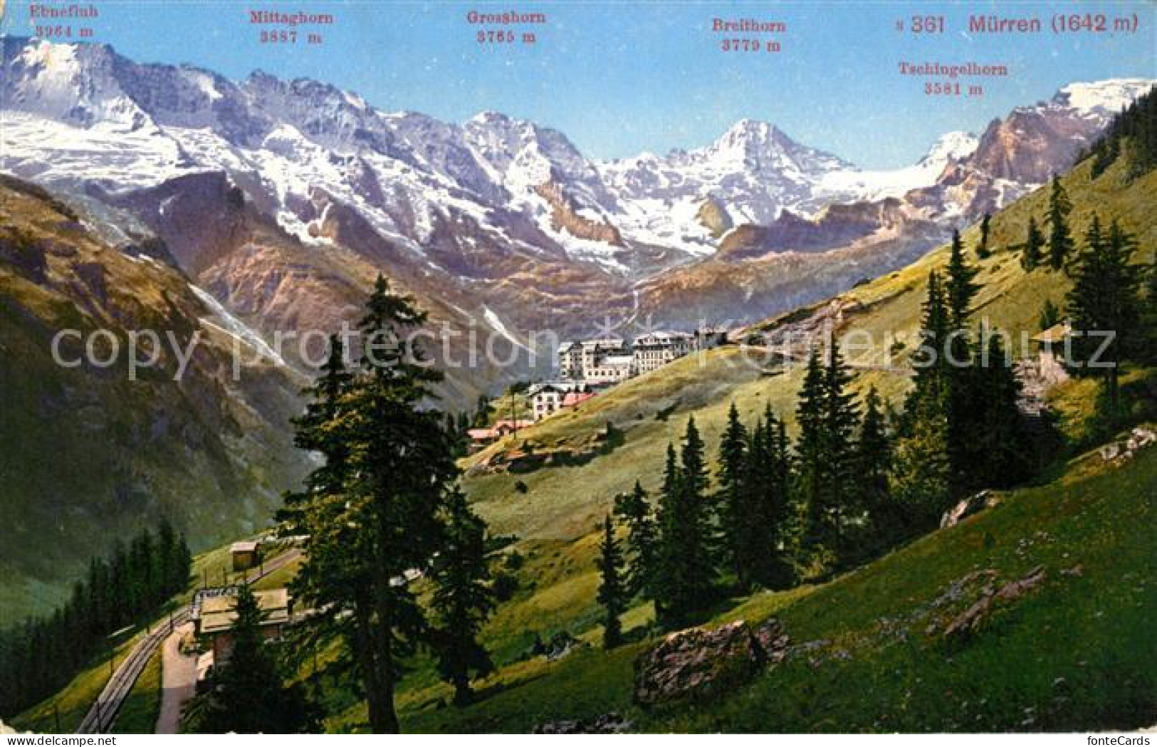 13114784 Muerren BE Landschaftspanorama Blick Zu Den Berner Alpen Muerren - Andere & Zonder Classificatie