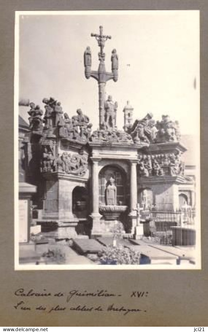 2 PHOTOS ORIGINALES " Eglise De Thégonnec Et Calvaire De Guimilian " 1928/29 " " PHOT100A ET B - Lieux