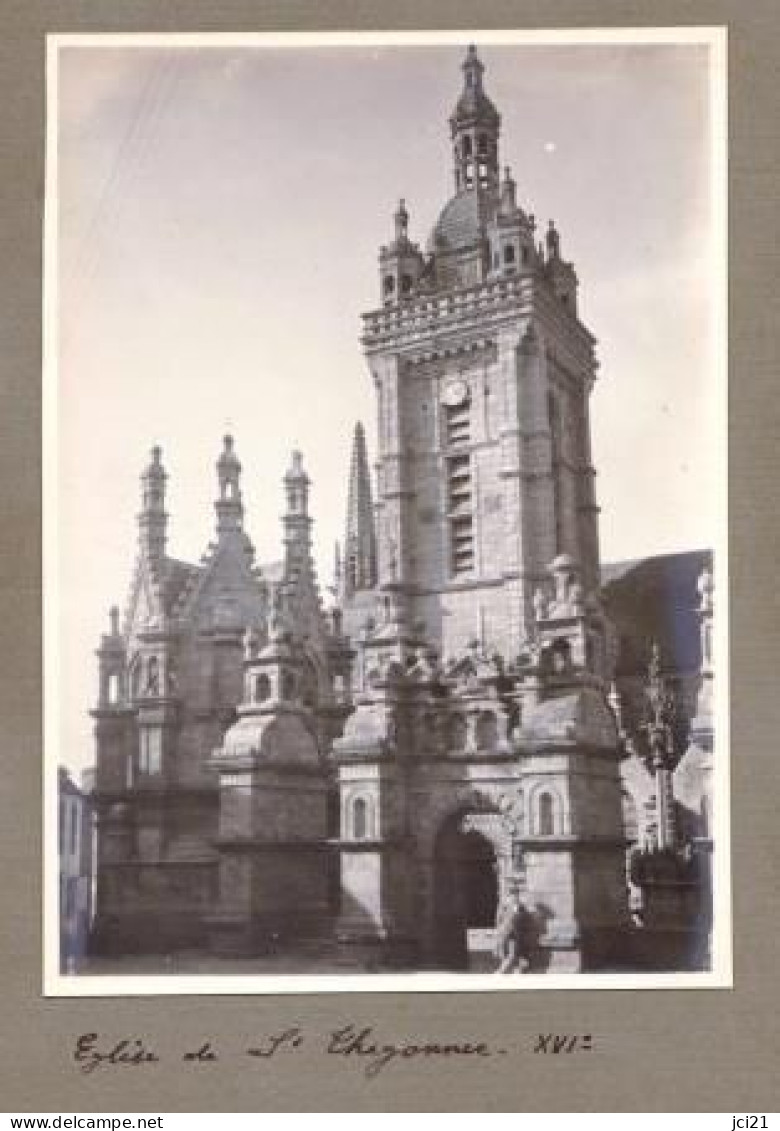 2 PHOTOS ORIGINALES " Eglise De Thégonnec Et Calvaire De Guimilian " 1928/29 " " PHOT100A ET B - Lieux