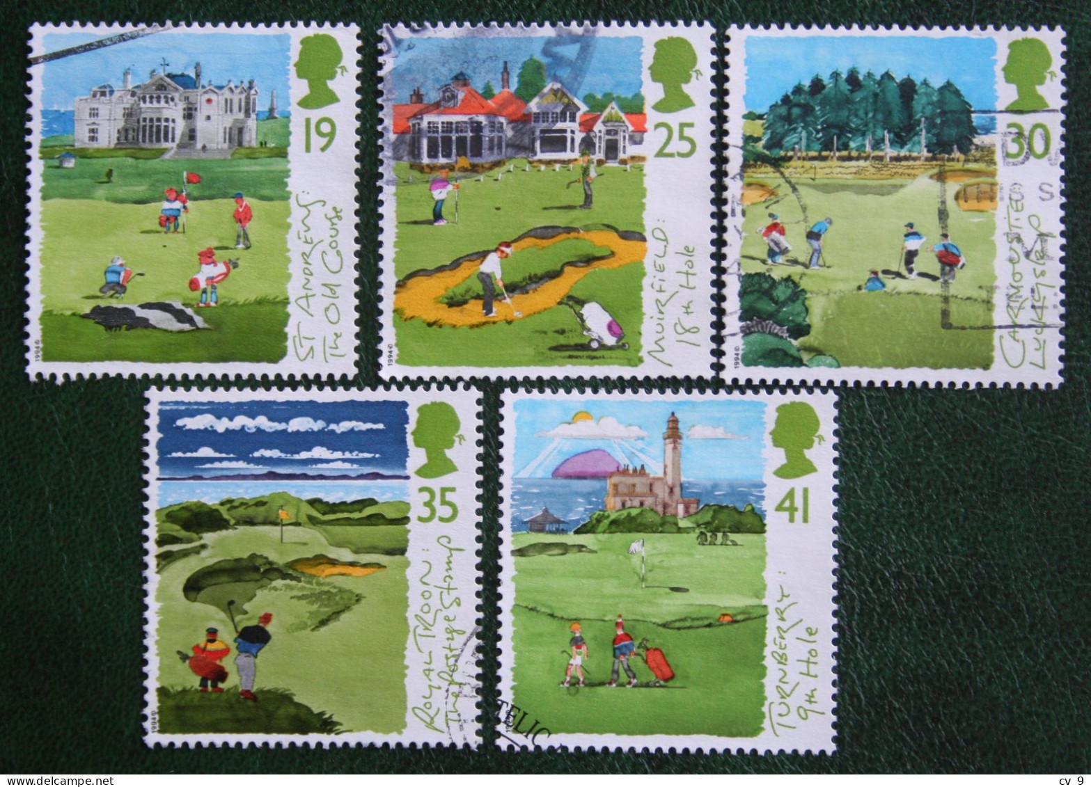 GOLF Scottish Golf Courses (Mi 1522-1526) 1994 Used Gebruikt Oblitere ENGLAND GRANDE-BRETAGNE GB GREAT BRITAIN - Gebruikt