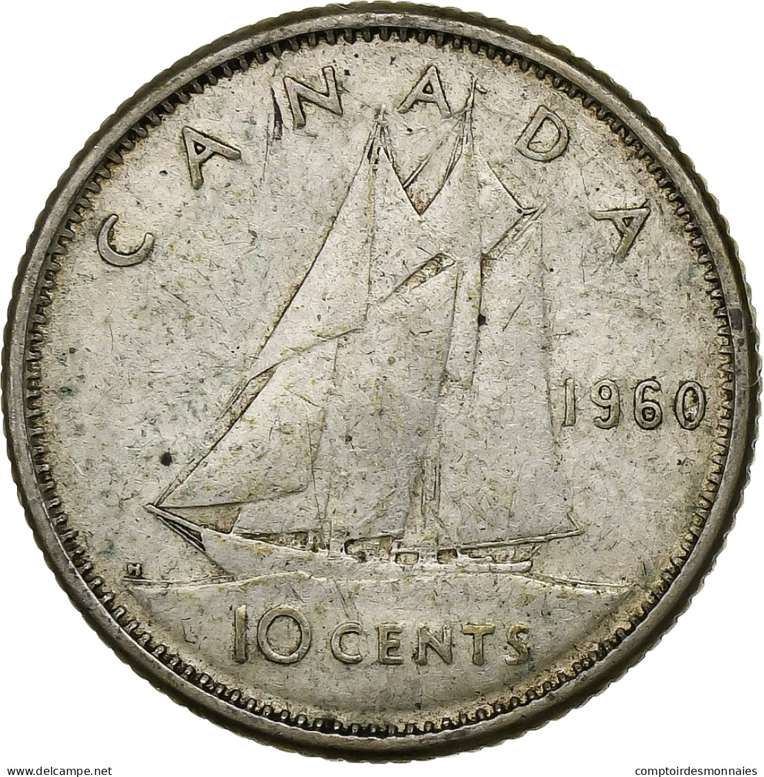 Monnaie, Canada, Elizabeth II, 10 Cents, 1960, Royal Canadian Mint, Ottawa, TB - Canada