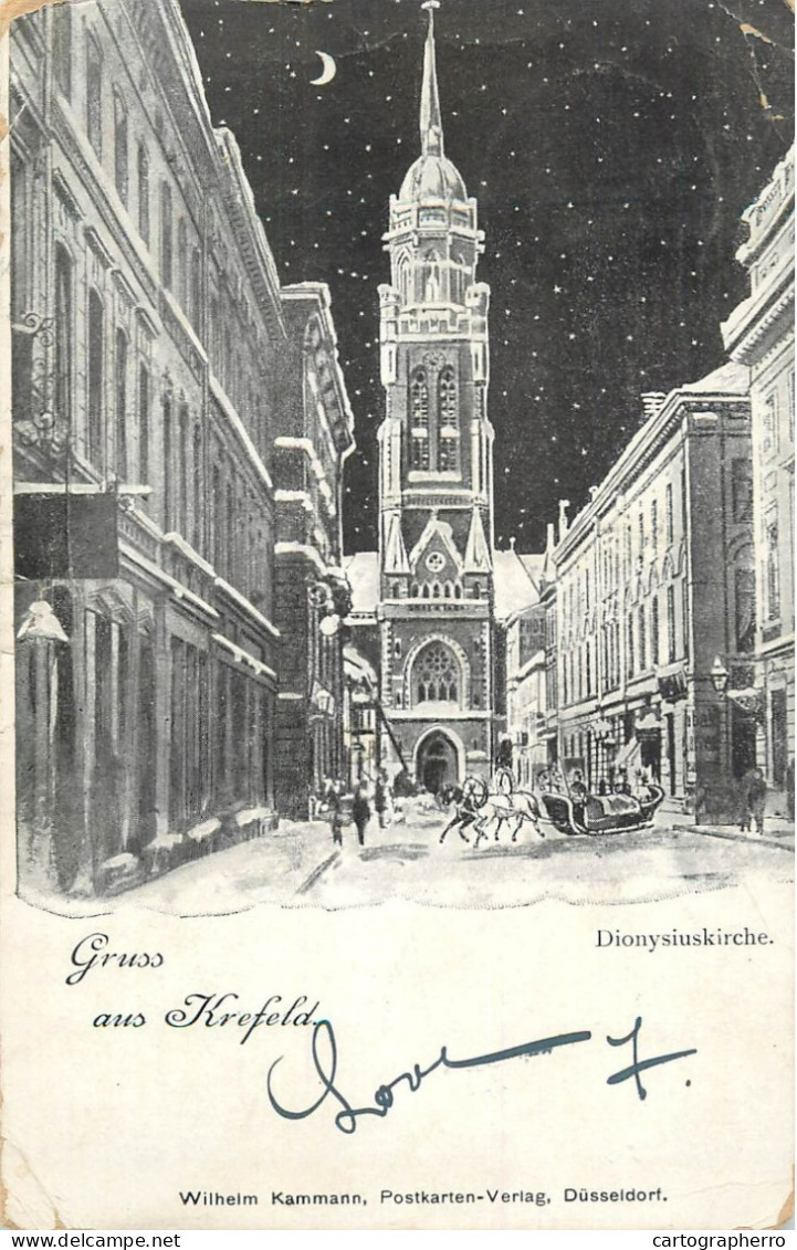 Germany Gruss Aus Krefeld Dionysiuskirche - Krefeld