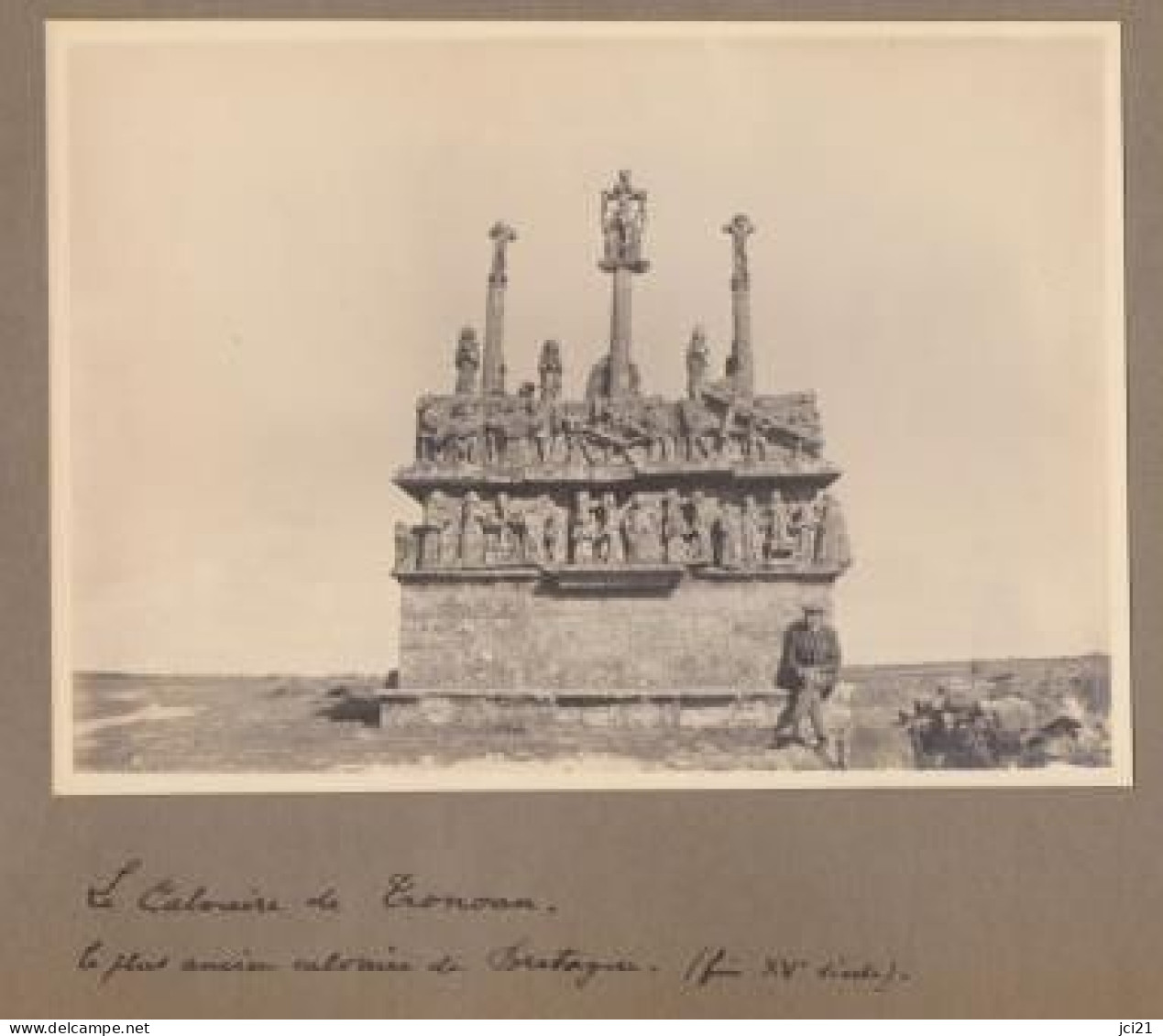 2 PHOTOS ORIGINALES " Pardon De Quimper Et Calvaire De Tronoan " 1928/29 " " PHOT097A ET B - Orte
