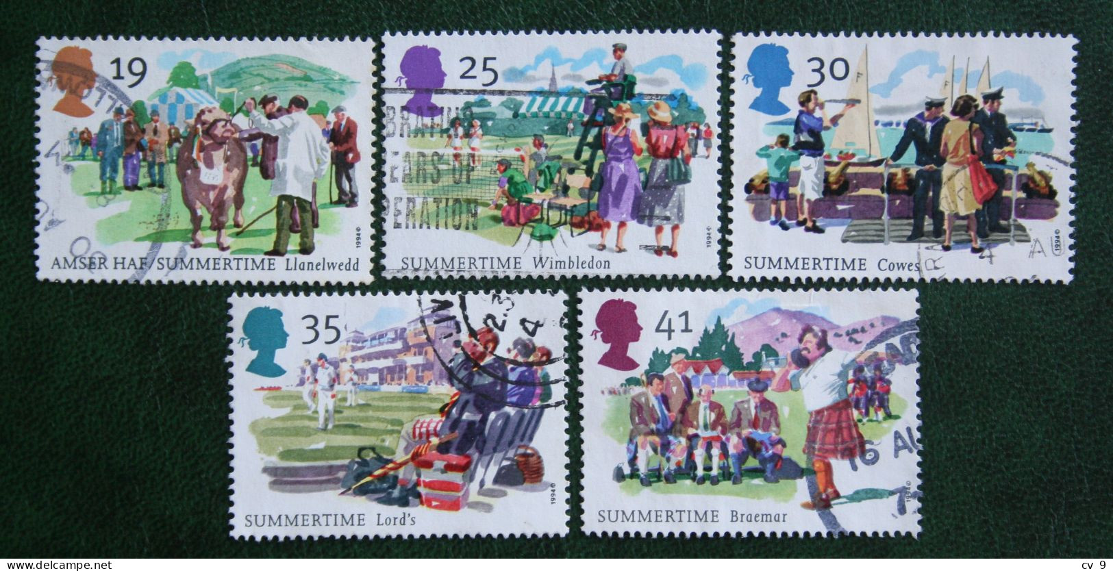 SUMMERTIME Event Cow (Mi 1529-1533) 1994 Used Gebruikt Oblitere ENGLAND GRANDE-BRETAGNE GB GREAT BRITAIN - Gebraucht