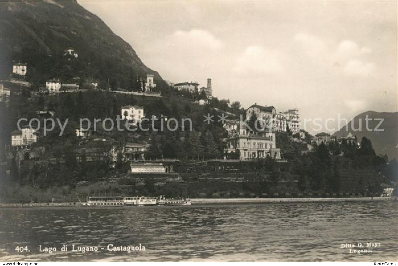 13114734 Castagnola-Cassarate Lago Di Lugano Ansicht Vom Luganersee Aus Castagno - Autres & Non Classés