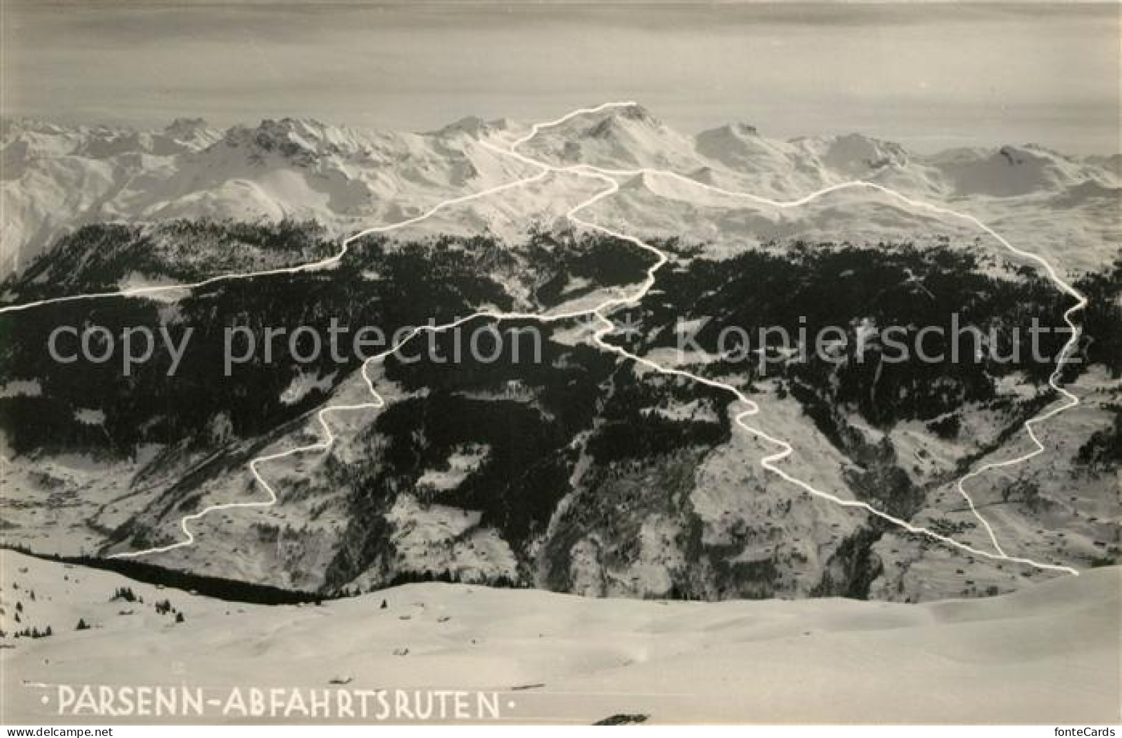 13114728 Davos GR Parsenn Abfahrtsruten Wintersportplatz Alpen Davos Platz - Autres & Non Classés