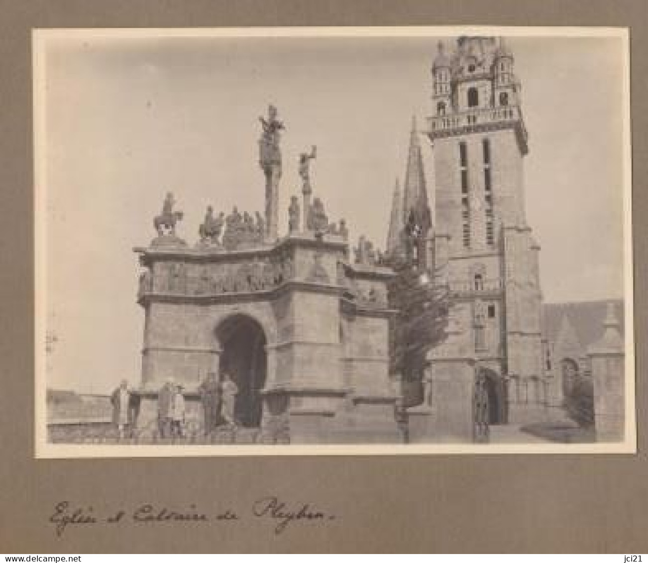 2 PHOTOS ORIGINALES " Eglise Et Calvaire De Pleyben Et Calvaire De Tronoan " 1928/29 " " PHOT099A ET B - Lugares