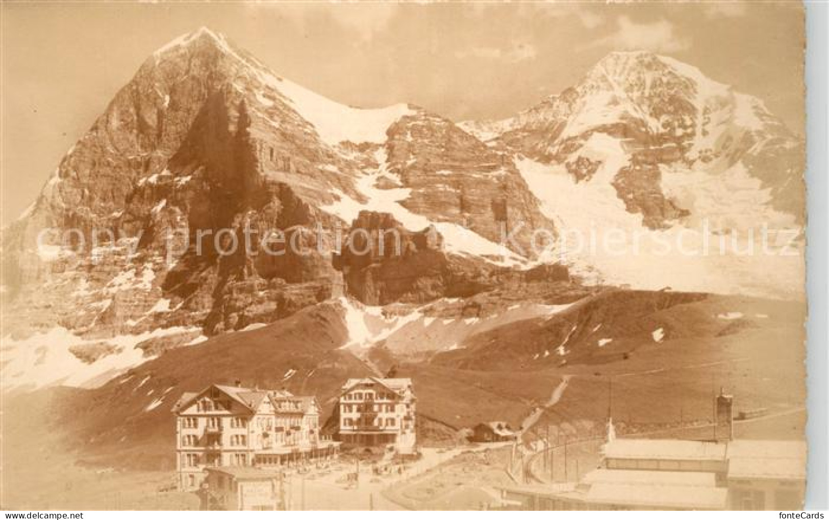 13114702 Kleine Scheidegg Interlaken Berghotels Mit Eiger Und Moench Berner Alpe - Sonstige & Ohne Zuordnung