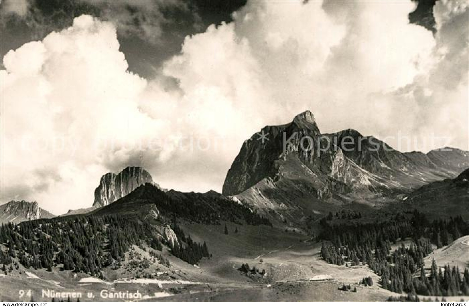 13114694 Gantrisch Und Nuenenen Gebirgspanorama Berner Alpen Gantrisch - Andere & Zonder Classificatie