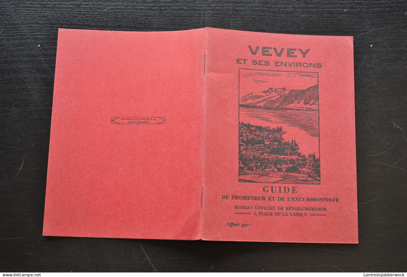 VEVEY Et Ses Environs Guide Du Promeneur Et De L'excursionniste Plan Hôtels SUISSE Lausanne Montreux Lac LEMAN Simplon - Cuadernillos Turísticos