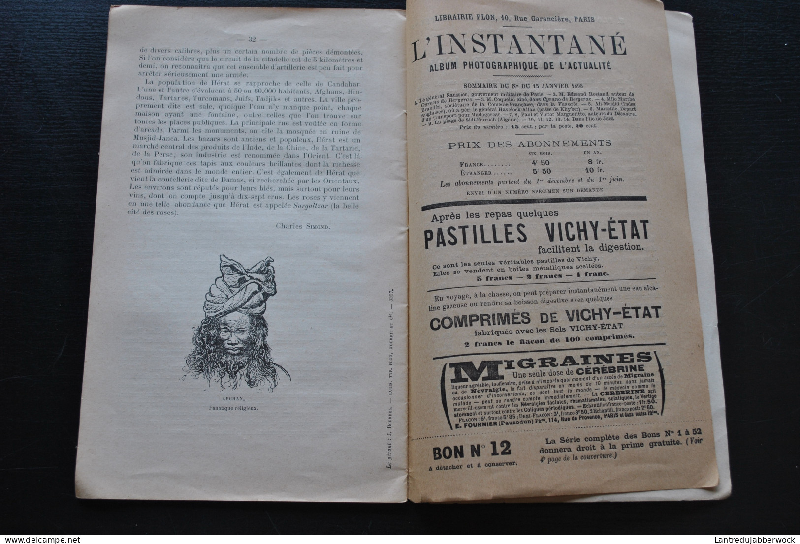 Charles SIMOND L'Afghanistan 1897? Bibliothèque Illustrée Des Voyages Autour Du Monde Par Terre Et Par Mer N°12 Candahar - 1801-1900