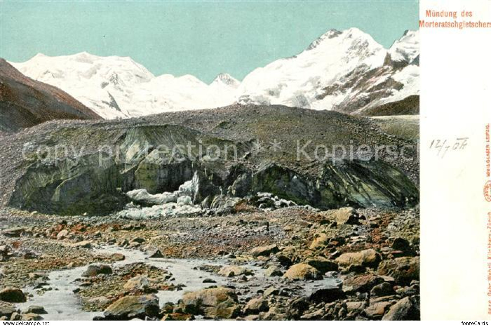 13114660 Morteratschgletscher Muendung Des Gletschers Gebirgspanorama Berninagru - Andere & Zonder Classificatie
