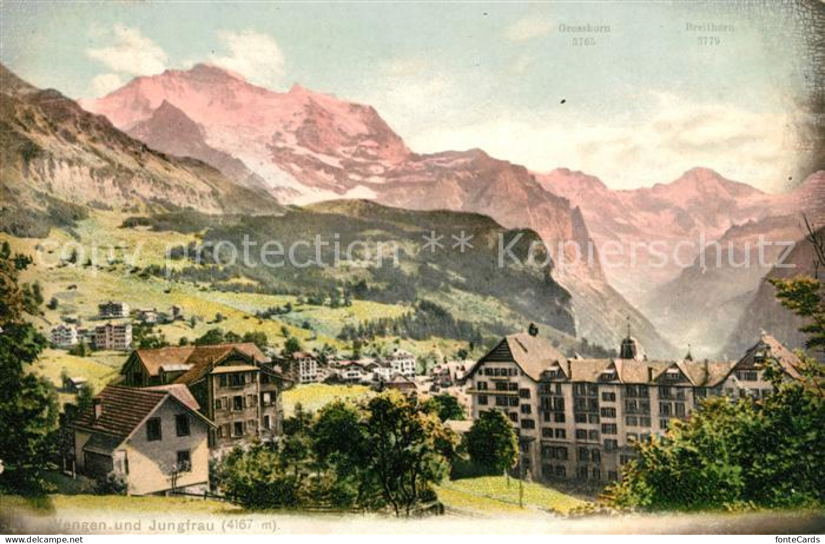 13114654 Wengen BE Panorama Mit Jungfrau Berner Alpen Wengen - Andere & Zonder Classificatie