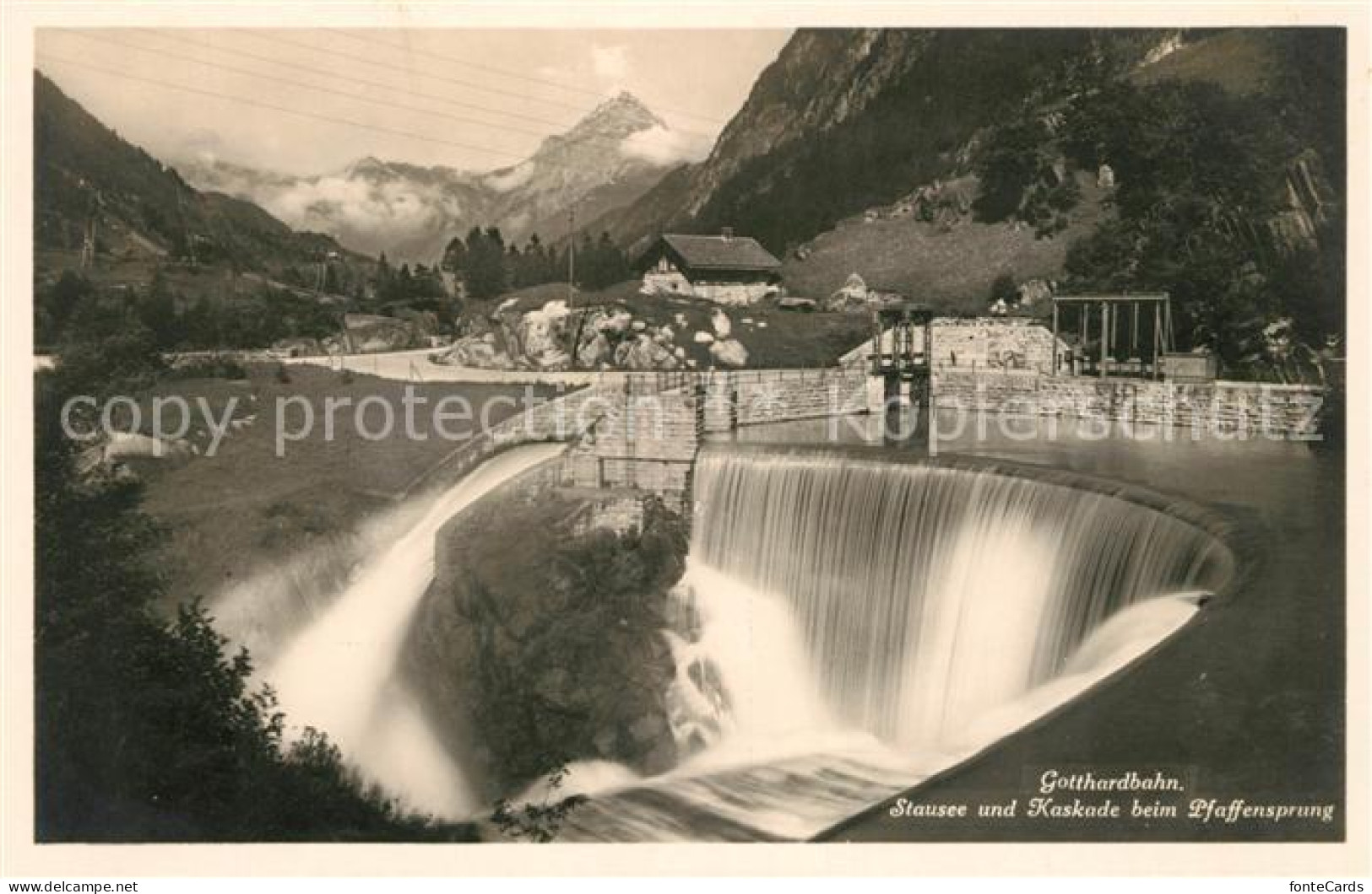 13114651 Gotthardbahn Stausee Und Kaskade Beim Pfaffensprung Alpen San Gottardo - Otros & Sin Clasificación